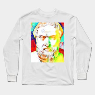 Herodotus Colourful Portrait | Herodotus Artwork 11 Long Sleeve T-Shirt